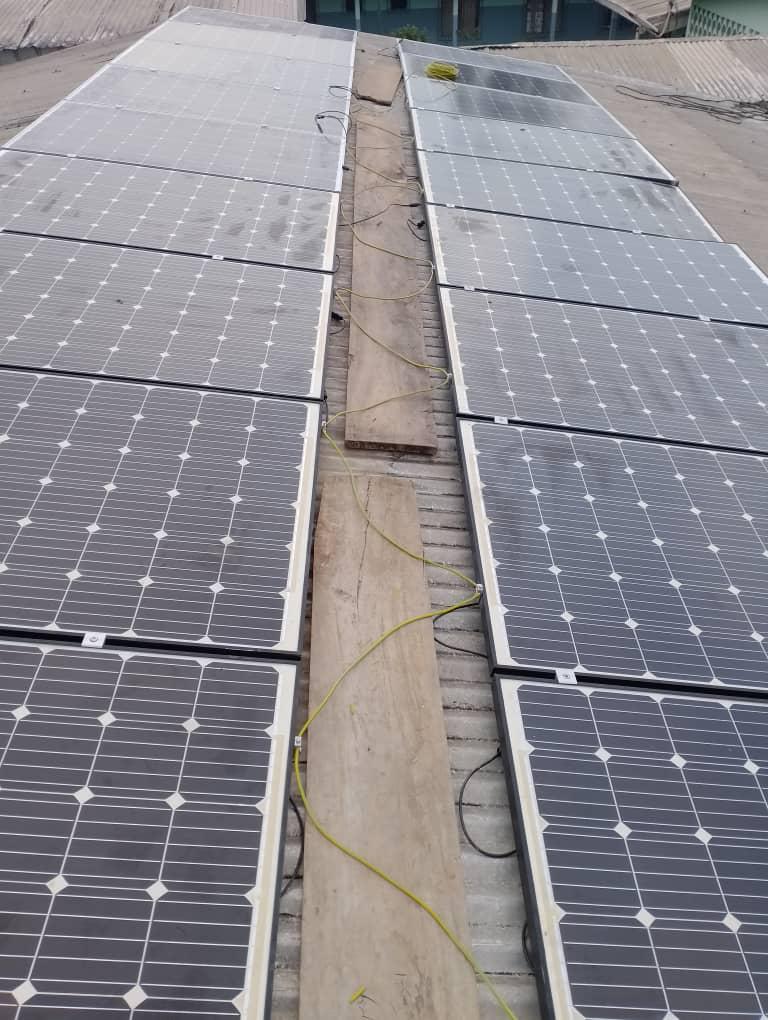 Solar panel installation at the hospital