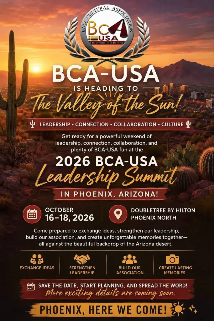 2026 BCA-USA Leadership Summit flyer, October 16 to 18, Phoenix, Arizona