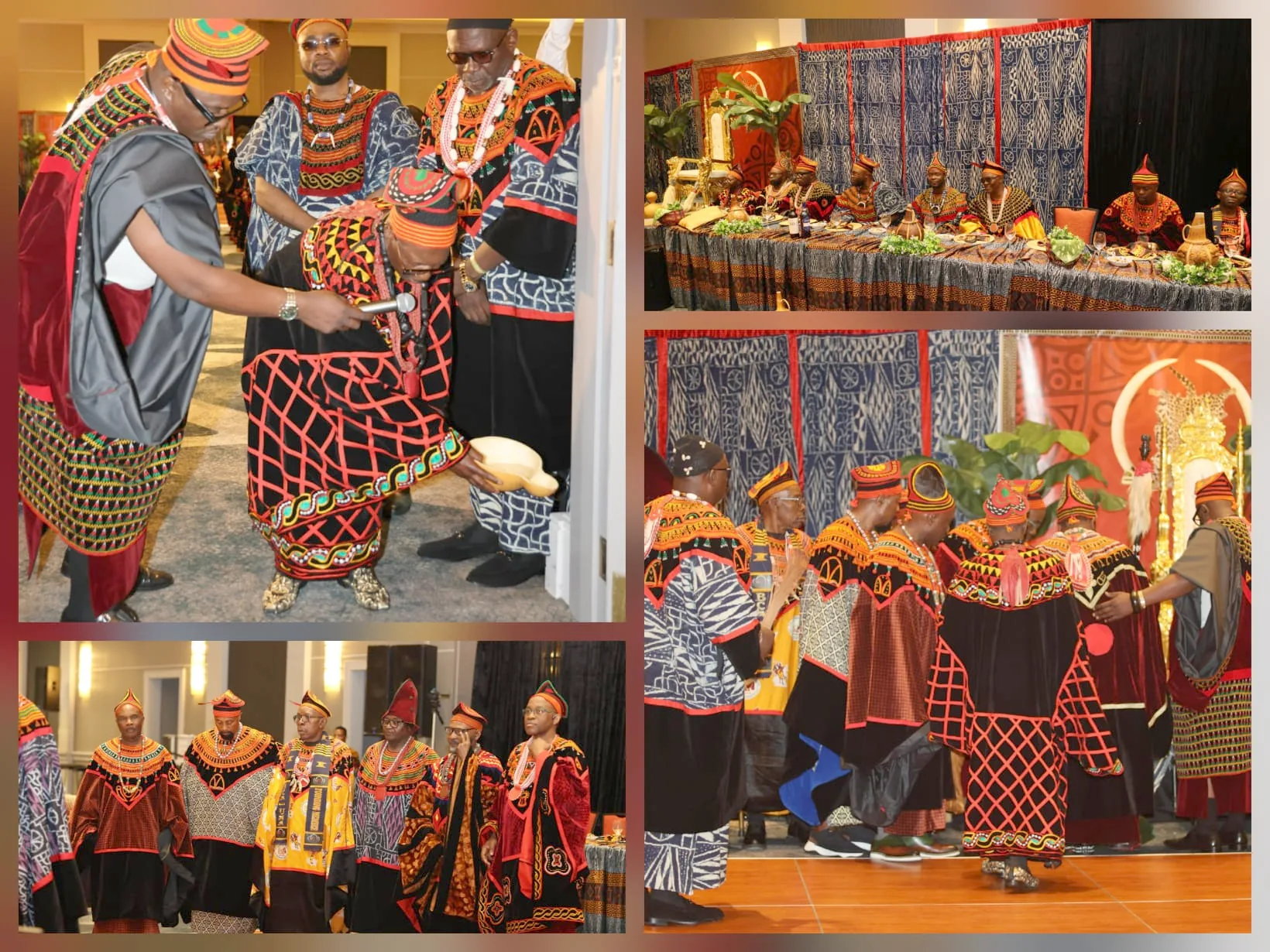 Collage of a BCA-USA traditional ceremony